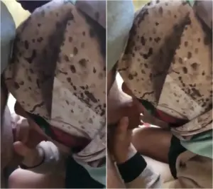 محجبة تركية ترضع زب صاحبها في شقته