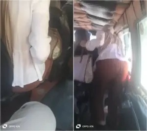 تحرش صور طيازها وهي نازلة من الاتوبيس