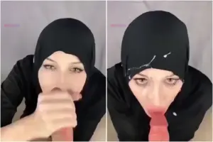ينطر لبنه على حجابها النجس