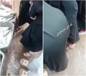 تحرش قناص السوق يصور رجلين وطياز المحجبات