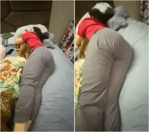 تجسس طيز الاخت وهي نايمة