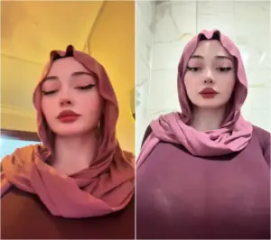 تركية محجبة تشخ احححح على بزازها